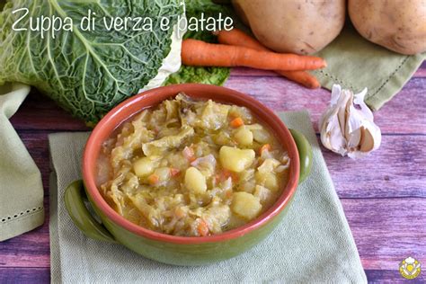 zuppa con verza e patate